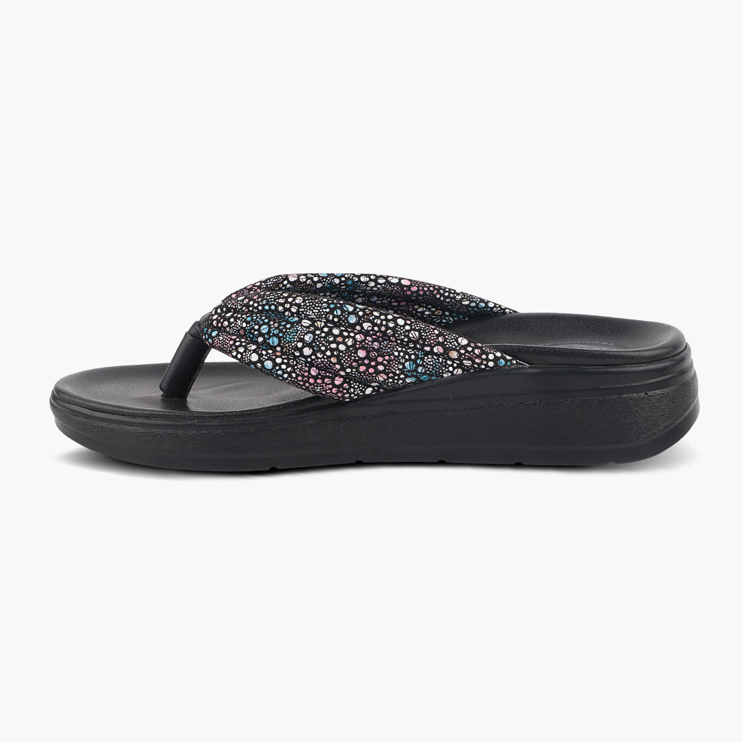 Medifeet Cushion & Comfortable Midsole With Arch Support Slippers For Women's (FLORAL)